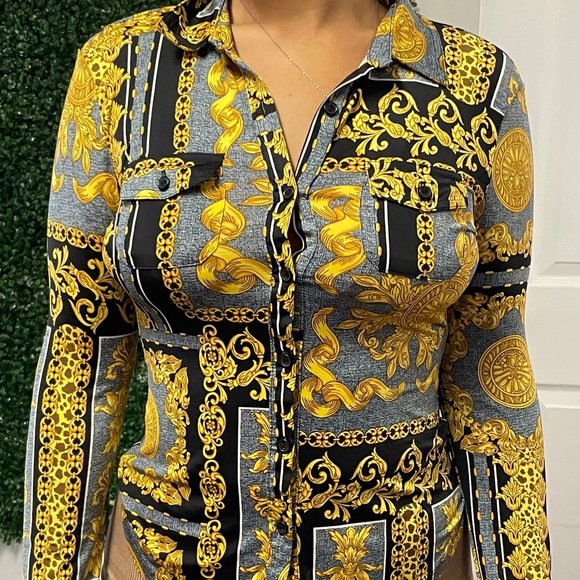 Women Top Down Collared Top - Picture 1 of 6